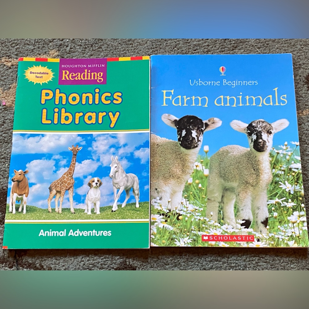 2 childrens animal & farm themed books
